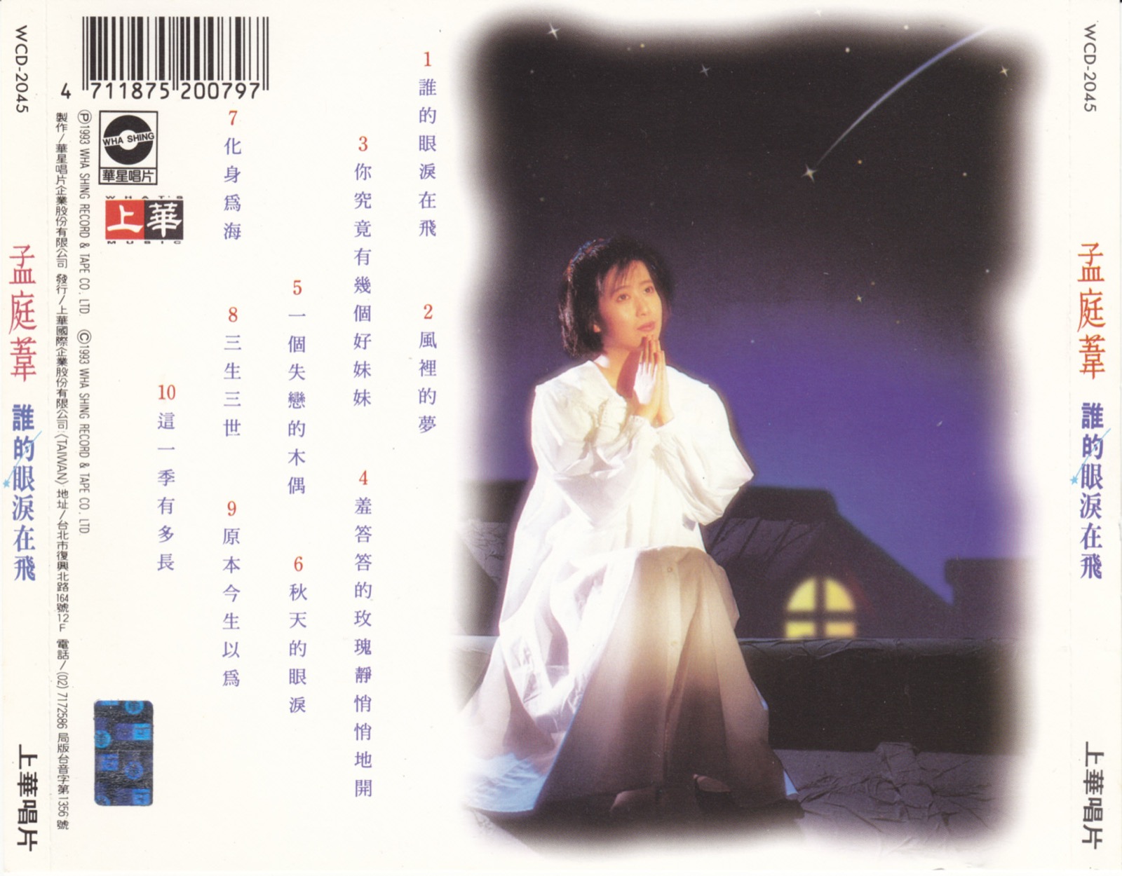 1993 誰的眼淚在飛 專輯封底