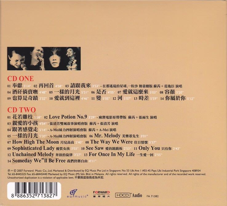 2007 25周年紀念輯 專輯封底