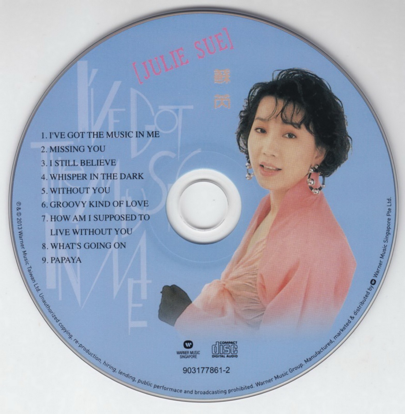 2013 I'VE GOT THE MUSIC IN ME 光碟片