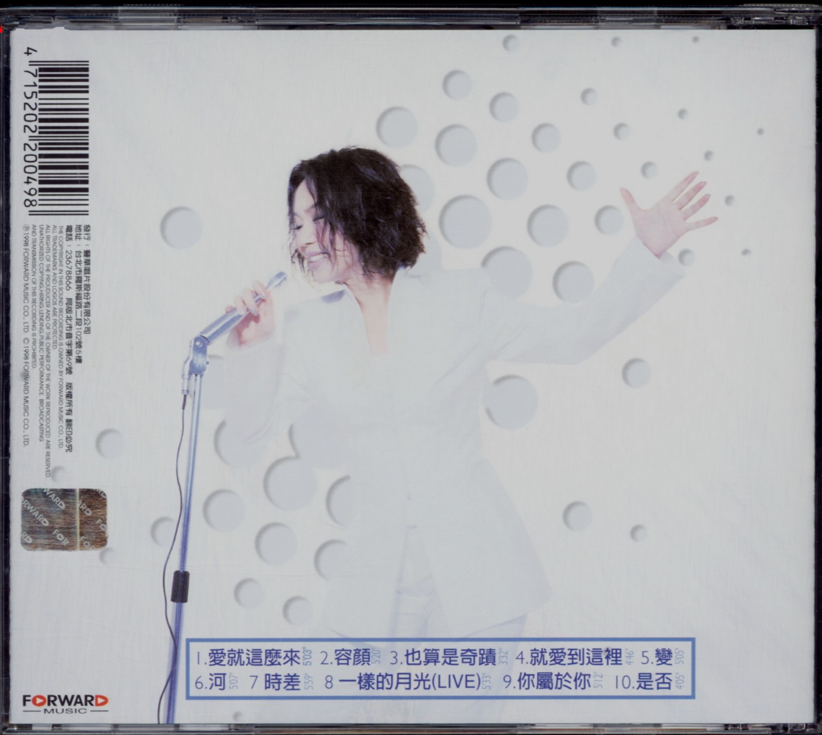 1998 愛就這麼來 專輯封底