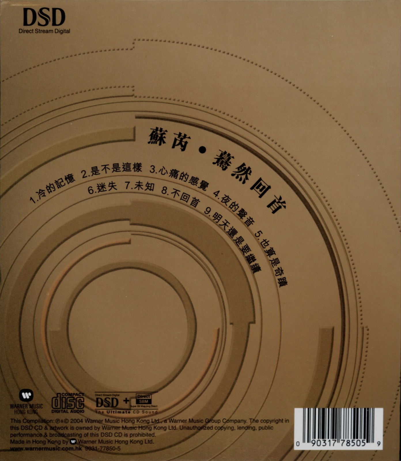 2004 驀然回首 專輯封底